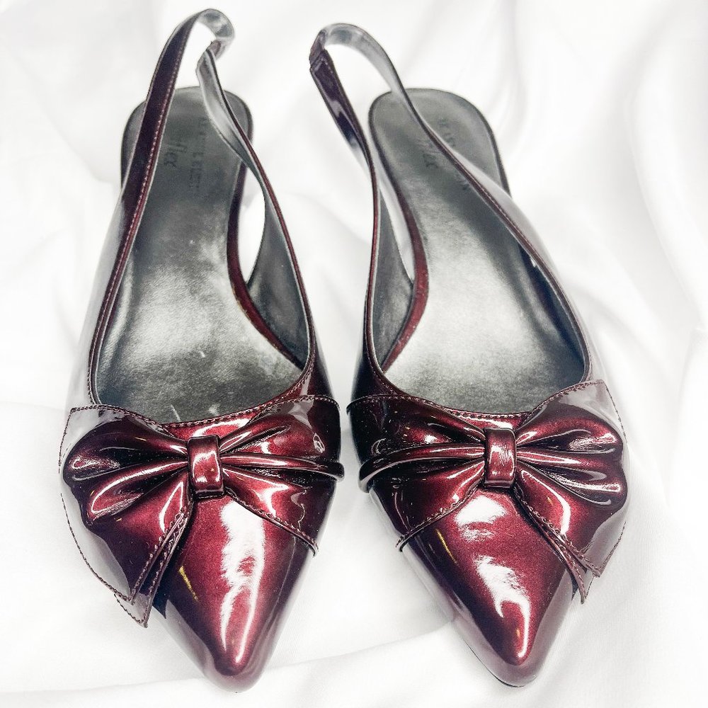 NIB Anne Klein Pansy Patent Leather Slingback SZ 9